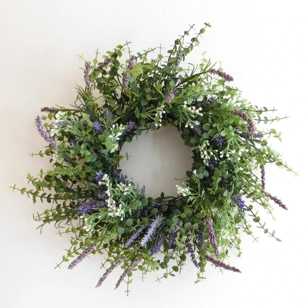 Boxwood with Lavender Mini Wreath Kitchen Wall decor Cabinet Wreath